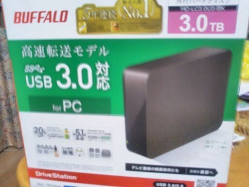 BUFFALO3.0TBﾊﾟｿｺﾝ＆ﾃﾚﾋﾞ用ハードディスク 5950円