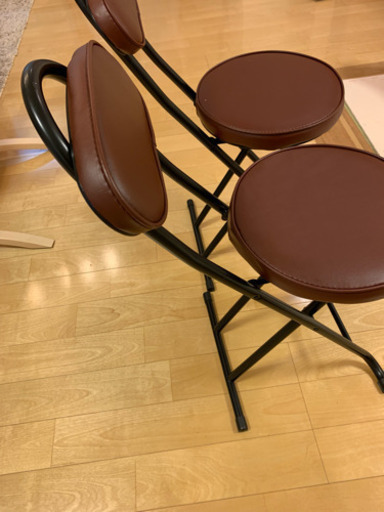 丸椅子 2脚セット パイプ椅子