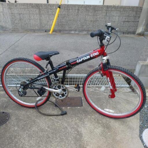 キャプテンスタッグ 26インチ 折り畳み自転車