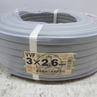 未使用 富士電線 VVF ケーブル 3×2.6㎜ 3芯 100m 