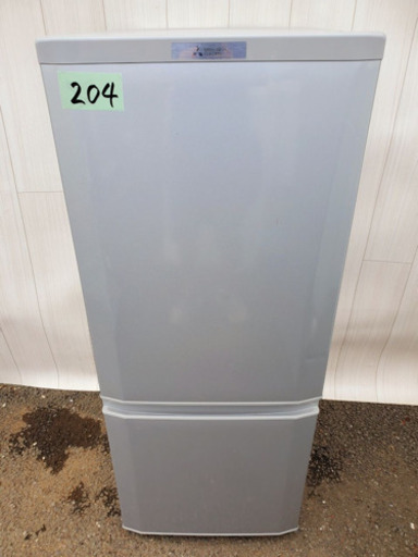 204番 MITSUBISHI✨ノンフロン冷凍冷蔵庫❄️MR-R15Z-S‼️