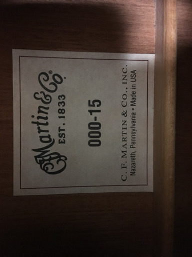 再・値下げしました】Martin 000-15 アコースティックギター マーチン