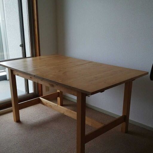 IKEA 伸長式テーブル（美品）+椅子7脚
