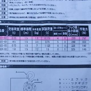レバーブロック0.25t・３個セット・新品 未使用