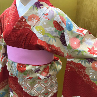 雲取り文様 本振袖 仕立て上がり 正絹長襦袢付き 新品 着物