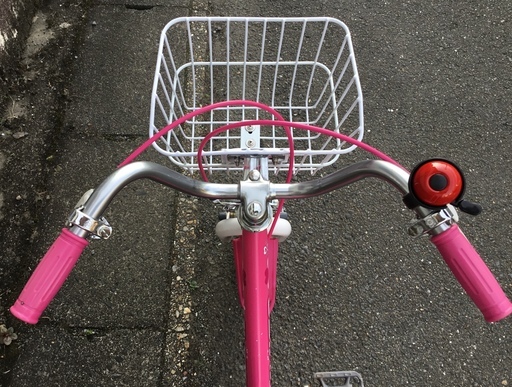 ★超美品・可愛いトイザらス・14インチ・女の子用自転車 ピンク 補助輪、補助ハンドル付き