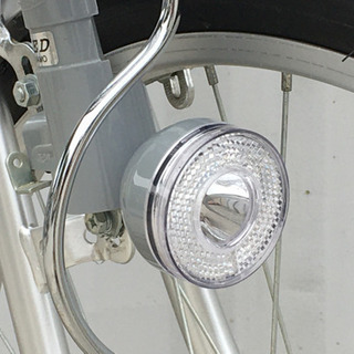 美品！26インチ 自転車 LEDライト◇前かご付き シティサイクル 通学用◇ママチャリ