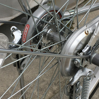 美品！26インチ 自転車 LEDライト◇前かご付き シティサイクル 通学用◇ママチャリ