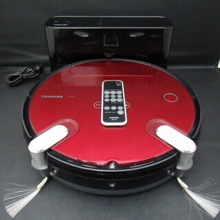 中古 東芝 TOSHIBA ロボット掃除機 VC-RVD1 2015年製 トルネオ ロボ グランレッドの画像