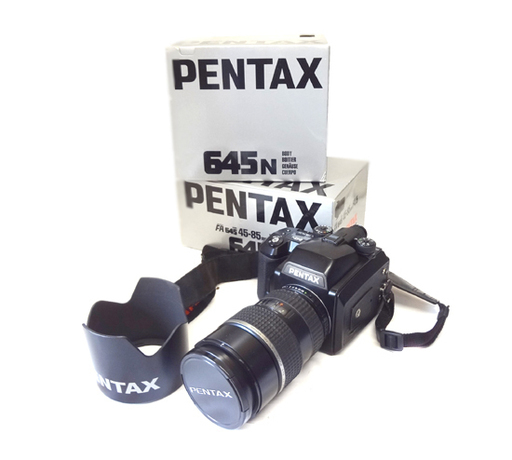 PENTAX 中判カメラ 645N smc PENTAX-FA 645 ZOOM 1：4.5 80～160mm レンズ キャップ フード ストラップ付