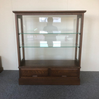 レトロ ガラス ショーケース 飾り棚 陳列棚 ガラス棚 ホビー収納