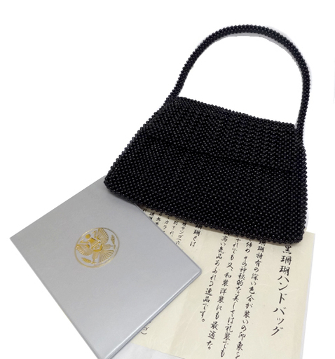未使用品◎鑑別書付！ 天然黒珊瑚 ハンドバッグ 六放サンゴ ダル光沢/フォーマル/冠婚葬祭/礼装 和装 洋装