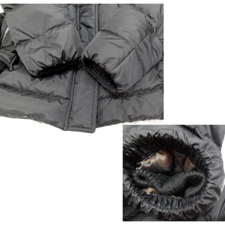 使用感少なめ◎COACH コーチ ファー付 ダウンコート ブラック S 裏地シグネチャー/レディース 