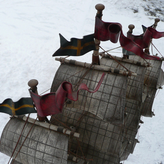 昭和レトロ クイーンエリザベス号 大型帆船模型大航海時代 置物