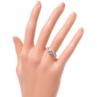 E268 Pt900 2.6g 0.03ct ダイヤモンド アクアマリン リング