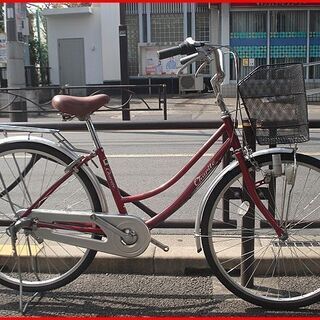 ★リサイクル＜中古車＞・26インチ・ホームサイクル・内装3段ギヤ・レッド