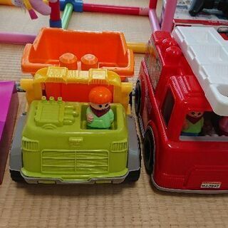 【消防車とトラック】ブロックカー☆