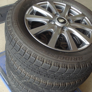 バリ山ブリヂストン 155/65R13 軽自動車用スタッドレスタイヤ・アルミ