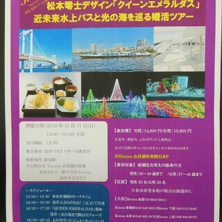 異空間でドラマチックな出会い！近未来水上バスと光の海を巡る婚活ツアー