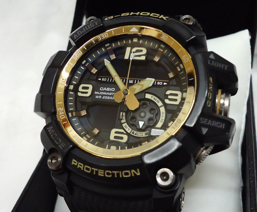 美品 CASIO カシオ G-SHOCK マッドマスター GG-1000GB Gショック ブラック×ゴールド 腕時計