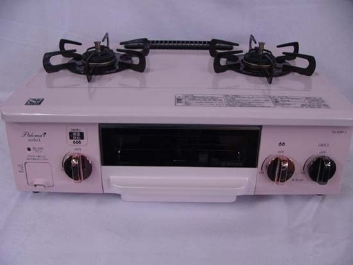 【商談中】19K0207 ピンクのガステーブル♪ Paloma caferi/パロマ カフェリ 都市ガス用 PA-69BP-L 強火左 ガスコンロ 中古