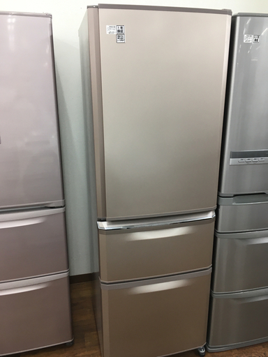 三菱 3ドア冷蔵庫 MR-C37Z 2016年製 - キッチン家電