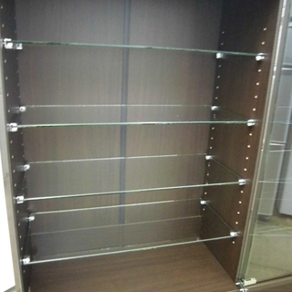 札幌 【新品】 幅120cm 鍵付き コレクションボード キャビネット 