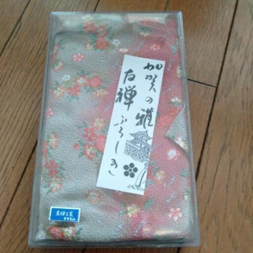 【美品】箱入ちりめん小花柄風呂敷