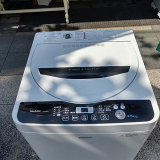 #2839 シャープ 4.5kg 全自動洗濯機 ES-G45RC...