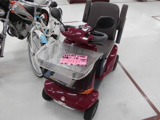 SUZUKI ET4D 4輪セニアカー 電動スクーター（使用者最大体重制限１００ｋｇ） ワインレッド 幅：６４ｃｍ 苫小牧西店