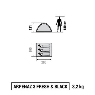 ★新品 3人用 テント フランス レア ブランド 遮熱・遮光 SPF50+