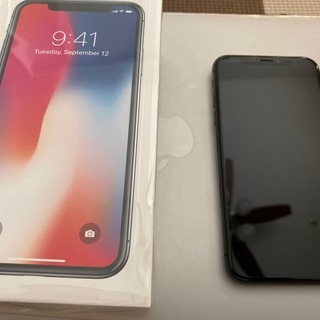 Apple iPhoneX 64GB SIMフリー　ブラック　B...