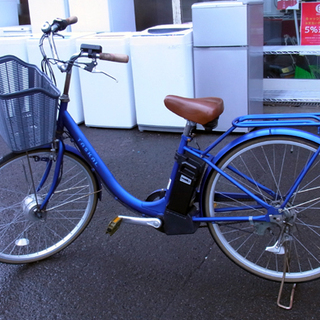南12条店 自転車 26インチ 電動アシスト TASKAL 3段切替 前かご付き ブルー系