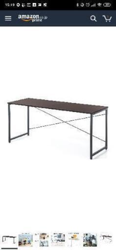 美品　PCデスク　横160cm　ブラウン