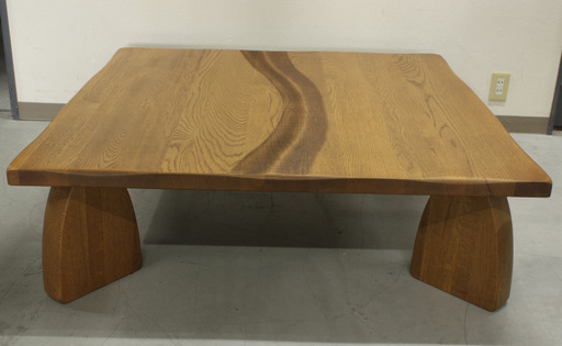 安定感抜群！ 木製 センターテーブル 120ｘ120ｘ36  斬新デザイン 座卓 ローテーブル