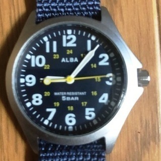 セイコー　アルバ　腕時計　５気圧防水　AQPK402　ブルー