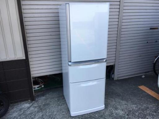 MITSUBISHI 三菱 ノンフロン3ドア冷凍冷蔵庫 白 MR-C34T-W  335L  美品 2012年製