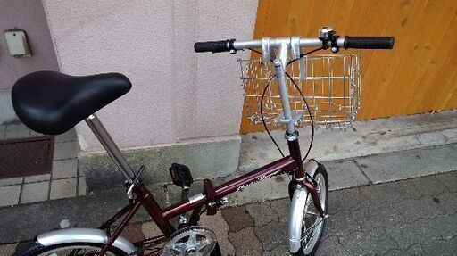 美品☆Classic Mimugo[クラシック ミムゴ]16吋 折り畳み自転車 シングル/クラシックレッド