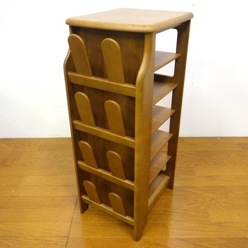 KARIMOKU カリモク 6段 スリッパ ラック 木製 オールド ヴィンテージ