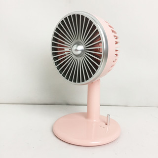 アウトレット☆卓上小型扇風機 L-8 ピンク
