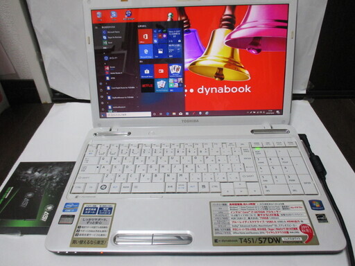 【美品】東芝dynabook T451/57DＷCorei7／4GB／新品SSD 256GB／ ノートパソコン リカバリー済 中古動作品