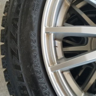 軽自動車用アルミホイール付きスタッドレスタイヤ★155/65/14★Bridgestone Blizak 