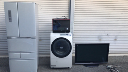 東芝ノンフロン冷凍冷蔵庫 スチームオーブンレンジ 日立電気洗濯乾燥機 テレビ セット