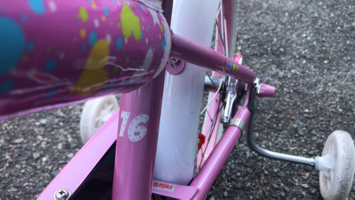 子供自転車 補助輪付き 16インチ ピンク 美品