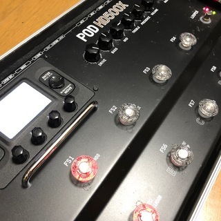 マルチエフェクターLINE6 POD HD500X&BOSS FV-500Hさらにハードケース付