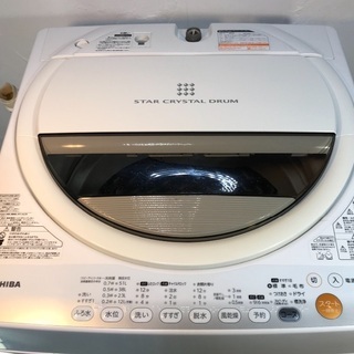 送料無料‼︎ TOSHIBA STAR CRYSTAL DRAM 洗濯機 6キロ