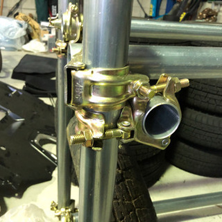 倉庫整理！お引き取り限定単管パイプセット！　綺麗！倉庫内使用なので錆もなし！