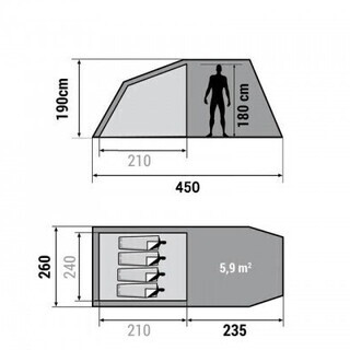 ★新品 4人用 テント フランス アウトドアブランド かんたん設置 