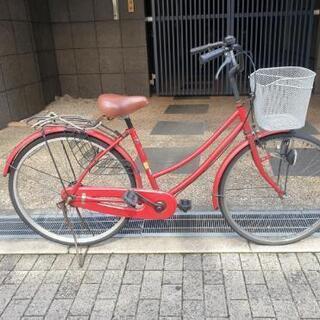 26インチ　赤い自転車