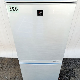 280番 SHARP✨ノンフロン冷凍冷蔵庫❄️SJ-PD14W-S‼️